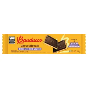 Bisc Bauducco Choco Biscuit Meio Amargo 80G