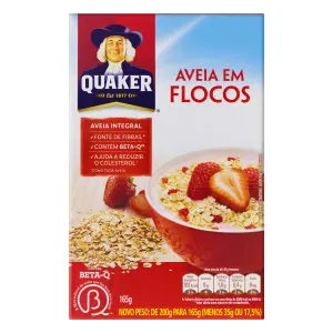 Aveia Quaker 165G Flocos Regular