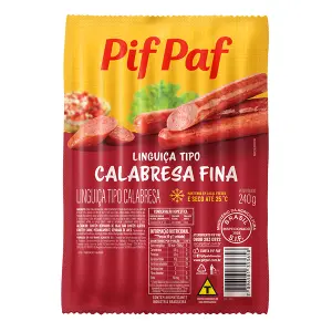 Linguica Calabresa Fina 240G Cx3,6Kg