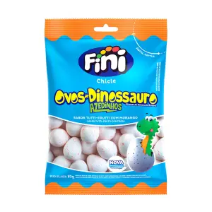 Fini Ovos de Dinossauro 80G - Tutti -Frutti com Morango